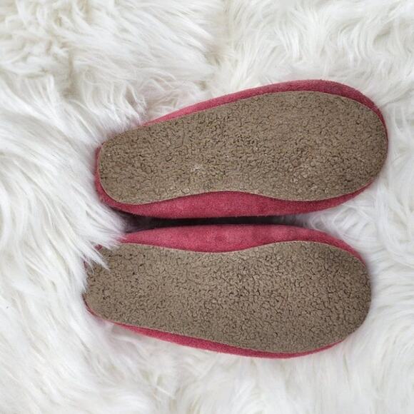 MINNETONKA Pink Moccasins Girls Size 3 - Picture 8 of 9
